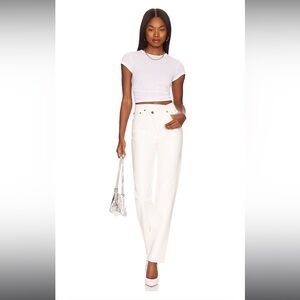 NWT AGOLDE recycled leather cross cross pant straight